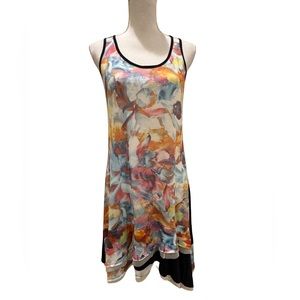 NWT WLove Paris Sleeveless Quirky dress. Multicolored  Small.
